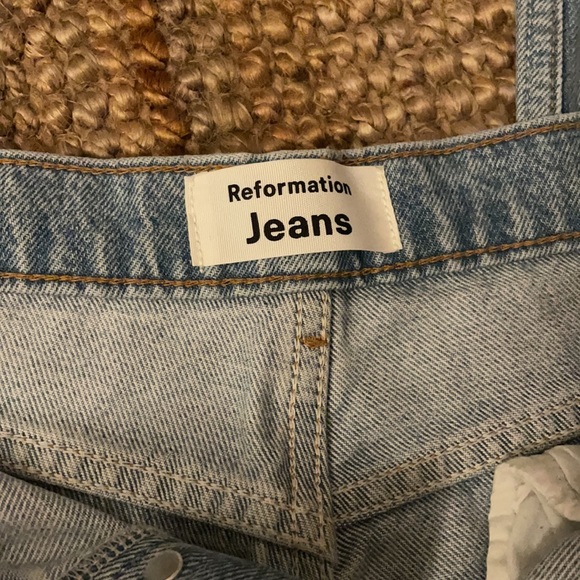 Reformation Cynthia High Rise Straight Cropped Jeans - Picture 7 of 12